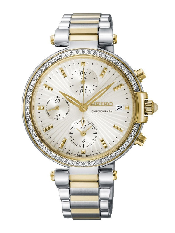 SEIKO Ladies Chronograph 36mm Swarovski