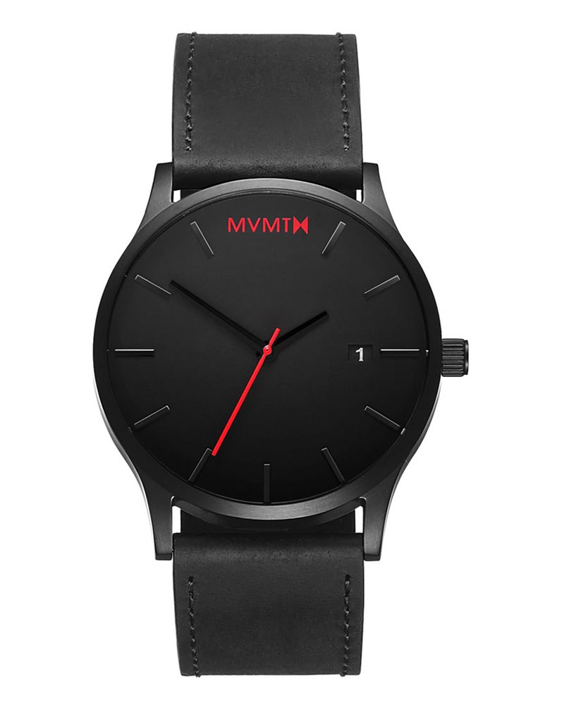 MVMT Classic Black Leather