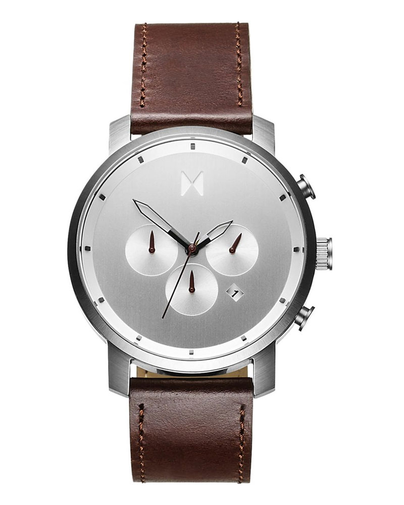 MVMT Chrono Silver Brown 45mm