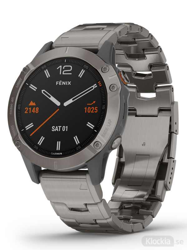 Garmin fenix 6 Pro 47mm Titan med ventilerande titanarmband