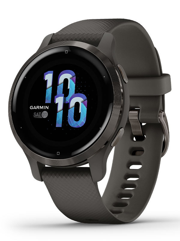 GARMIN Venu 2S Skiffergrå och svart boett med silikonarmband