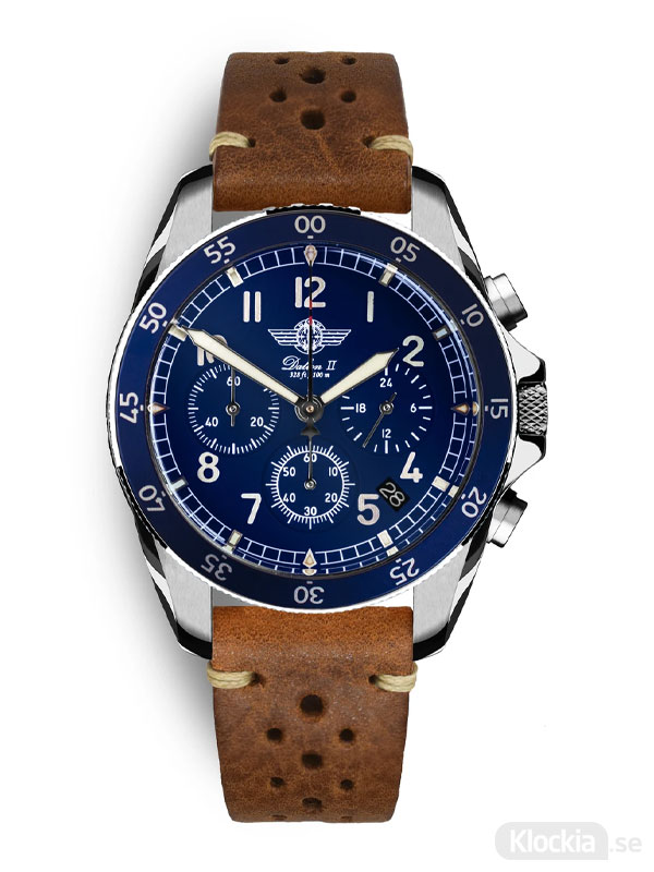 MALM Dalton 2 Blue Chronograph 41 Brown Race