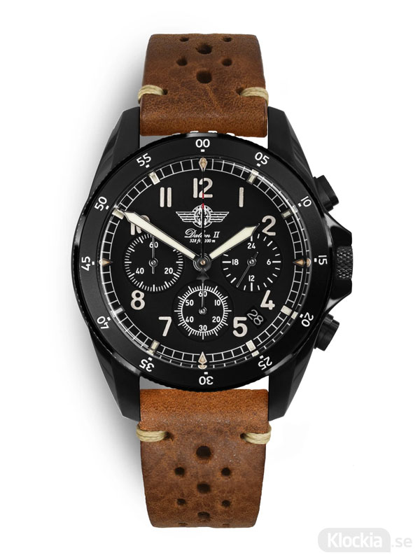 MALM Dalton 2 Black Chronograph 41 Brown Race