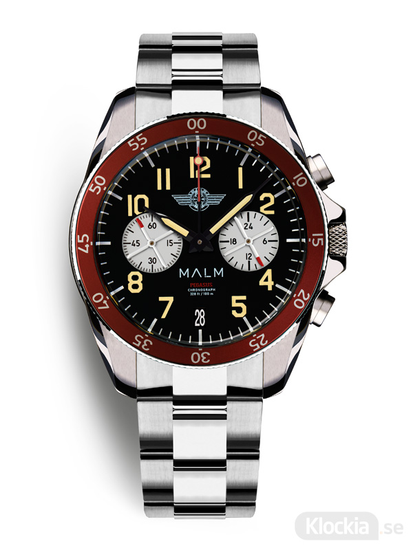 MALM Pegasus Blackbird White Eyes Chronograph 41