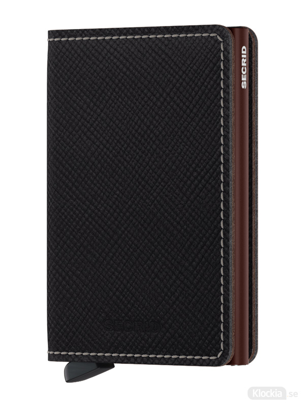 Läs mer om Plånbok SECRID Slimwallet Saffiano Brown