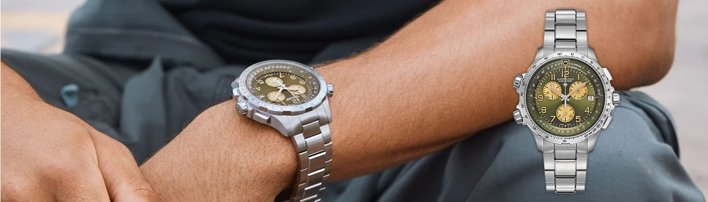 Hamilton Khaki Aviation med kronograf och gmt