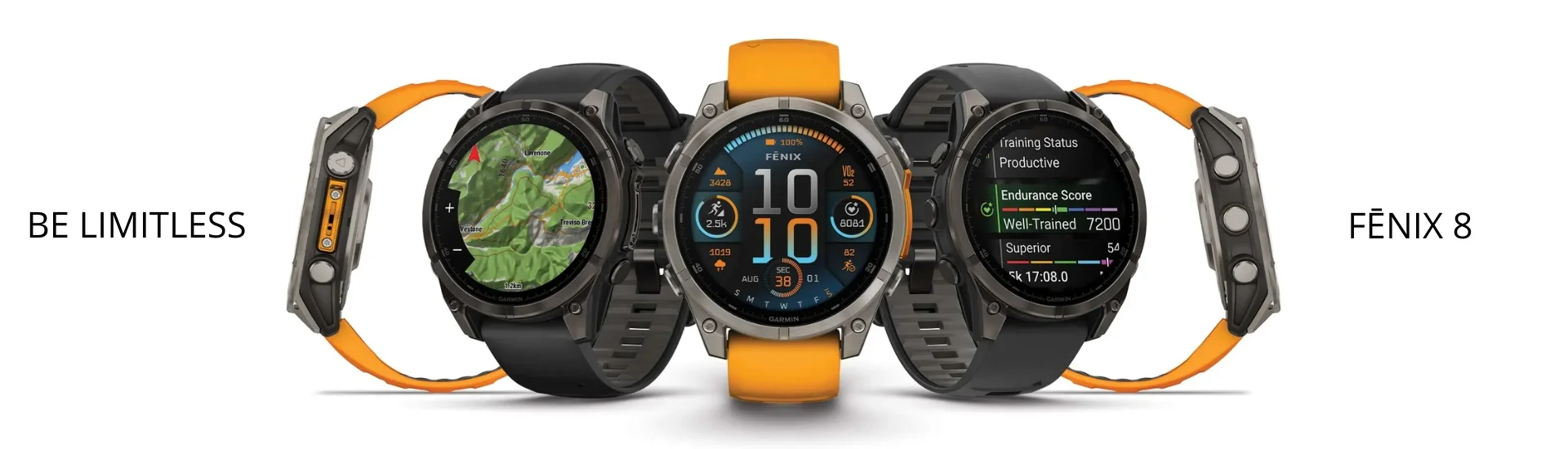 Garmin fenix träningsklockor stor banner i footer