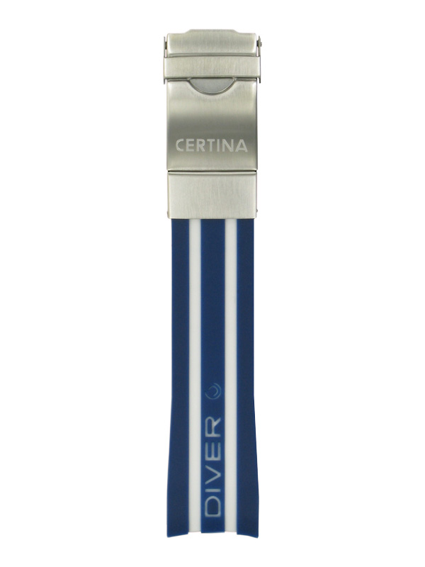 Certina Armband Silikon DS Action Blå/Vit C60301800