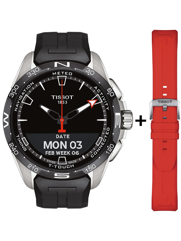 TISSOT T-Touch Connect Solar T121.420.47.051.00 Hybrid smartwatch med solcellsladdning och mängder av funktioner