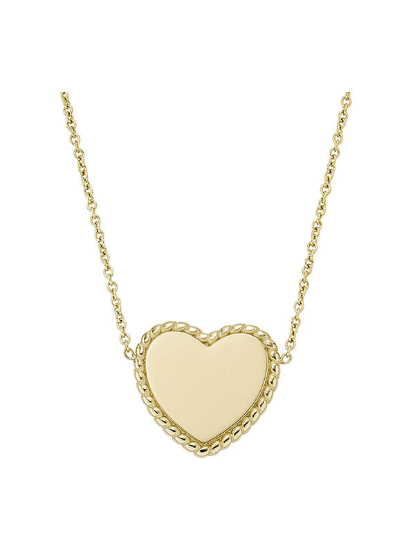 FOSSIL Halsband Drew Guld JF04360710 Damsmycke Guldfärgat halsband med hjärtformat hänge