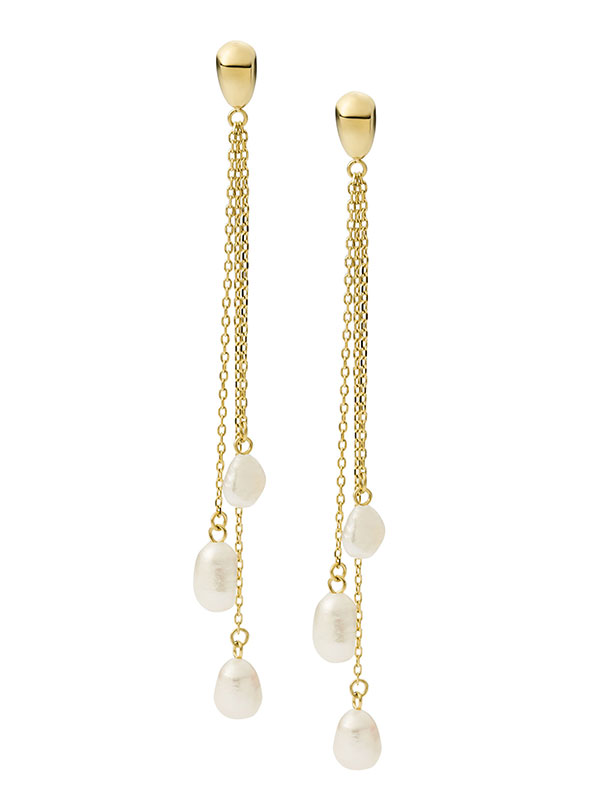 Mosaic Mother-of-Pearl Disc Drop Earrings - JF01737791 - Fossil