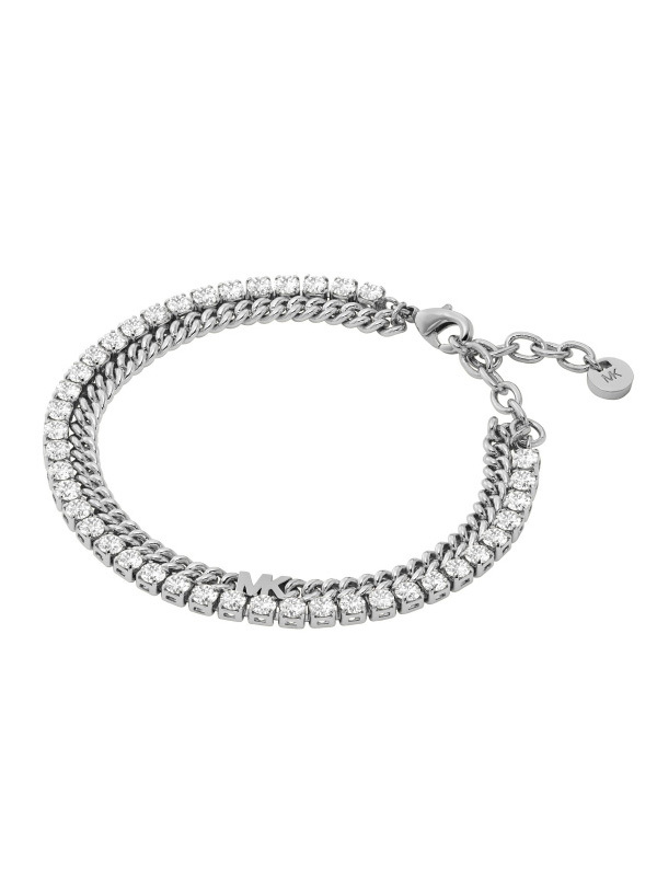 Michael Kors Armband Premium Metallic Muse - Silver MKJ8277CZ040 Silverfärgad armband med cubic zircon