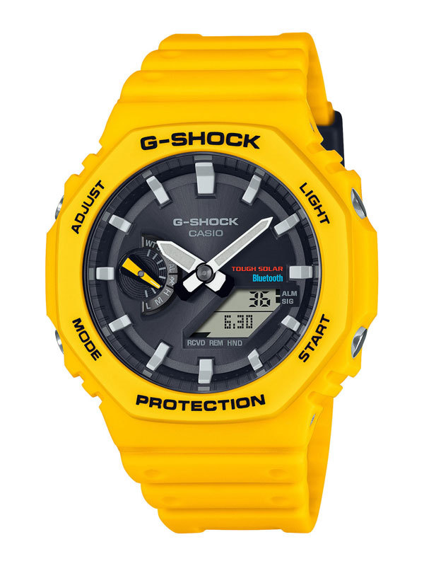 CASIO G-Shock Bluetooth GA-B2100C-9AER Gul G-Shock med blåtand och solcellsladdning