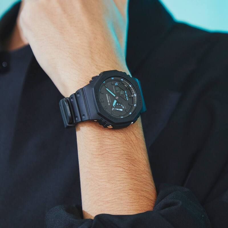 CASIO G-Shock Octagon Series GA-2100-1A2ER Svart G-Shock med analog / digital urverk