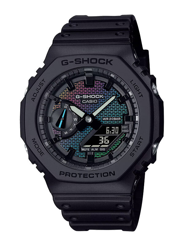 Läs mer om CASIO G-Shock Octagon Series 45.5mm Rainbow Brick Wall