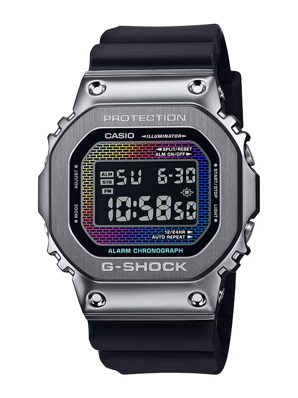 Läs mer om CASIO G-Shock G-Steel 43mm Rainbow Brick Wall Edition