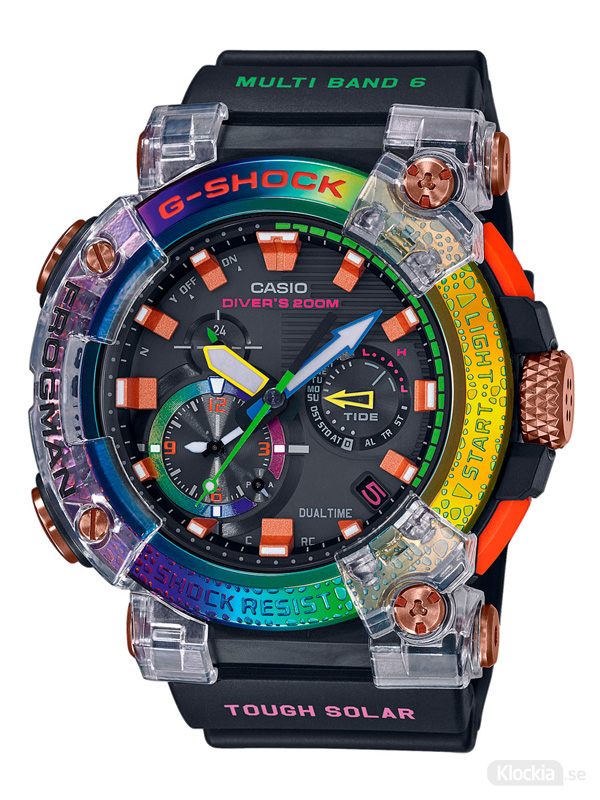 Herrklocka CASIO G-Shock Frogman Bluetooth Solar - Borneo Rainbow 