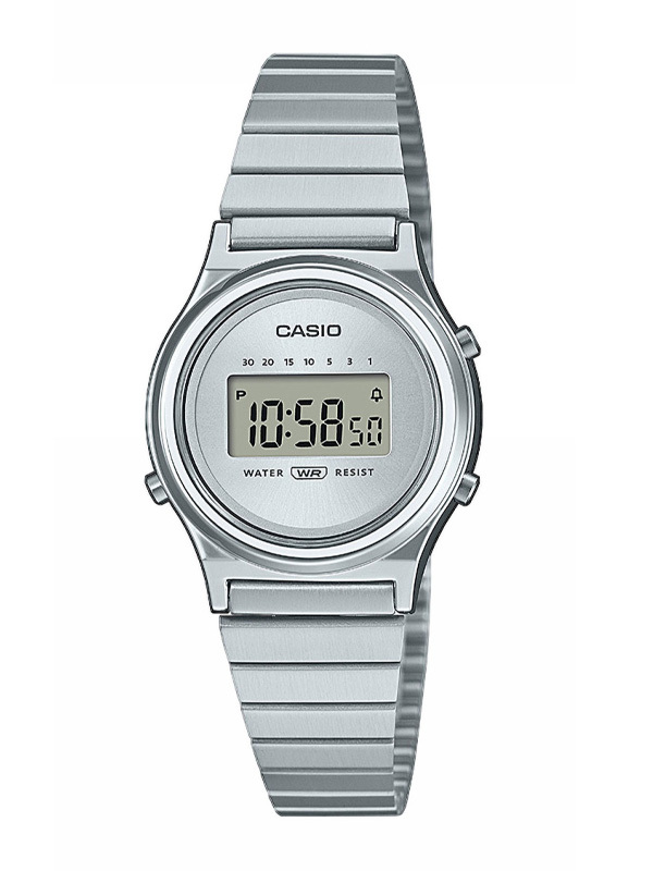 CASIO Vintage Mini 26mm LA700WE-7AEF Digital silverfärgad damklocka