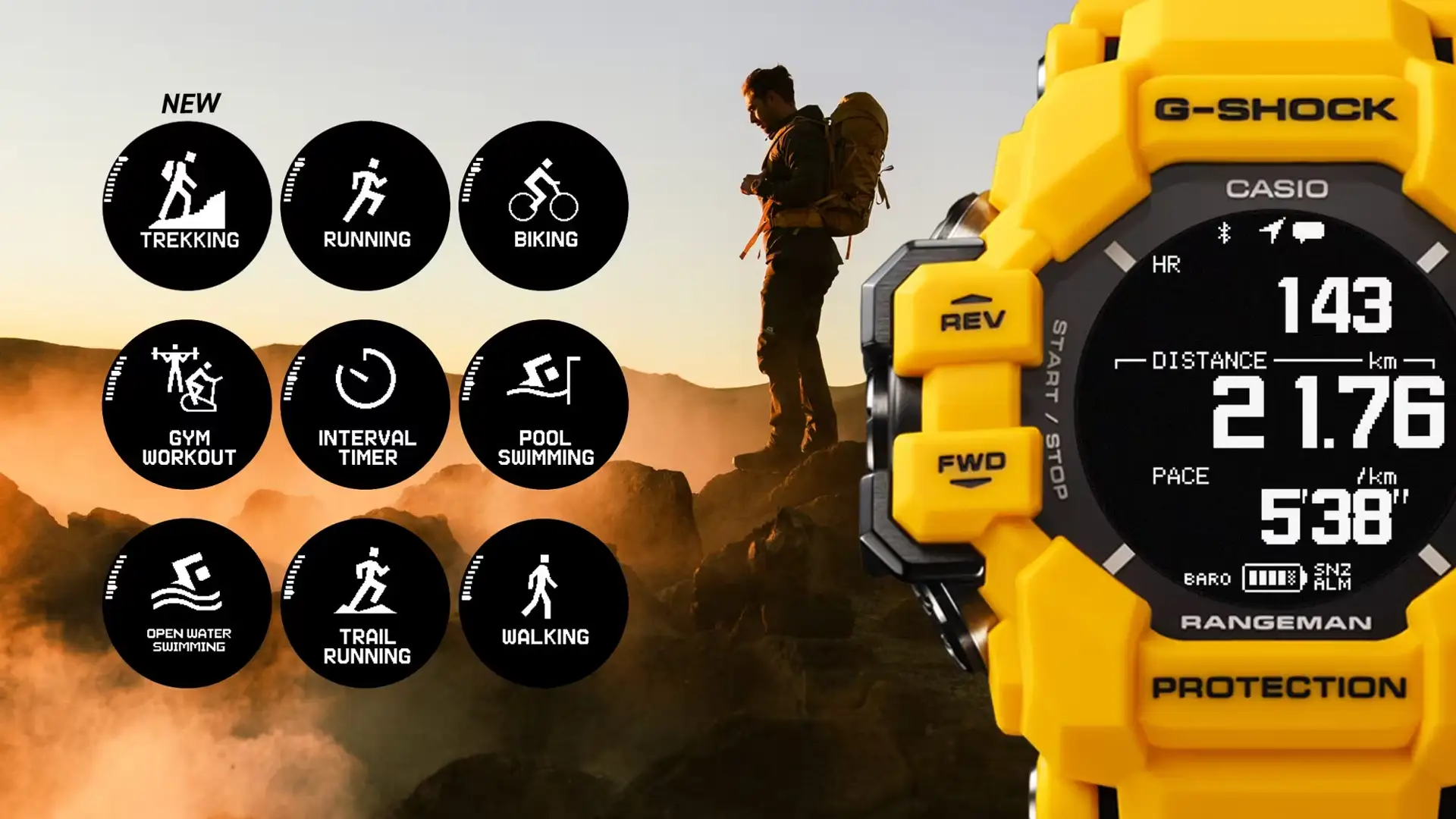 CASIO G-Shock Rangeman GPR-H1000 funktioner