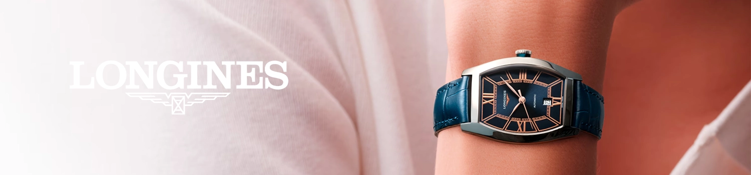 Longines Evidenza damklocka med blår urtavla och blått armband