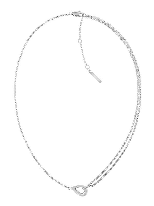 Calvin Klein Halsband Sculptured Drops – Silver 35000080 Damsmycke Silverfärgad halsband från Calvin Klein