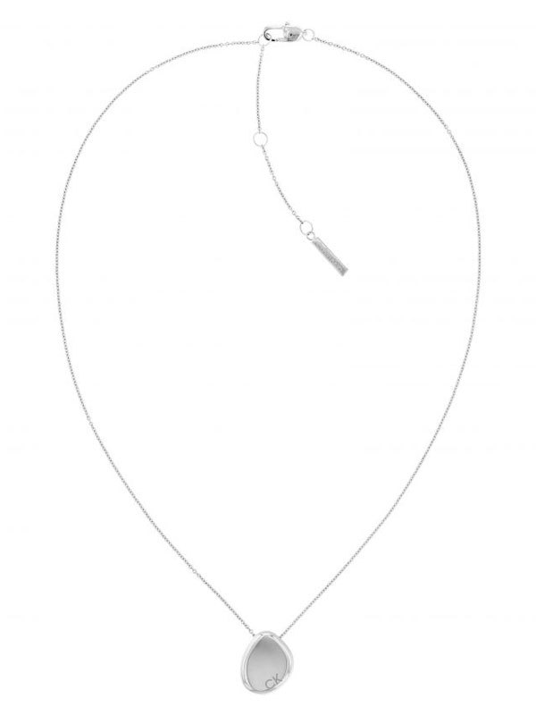 Calvin Klein Halsband Enchant - Silver 35000223 Silverfärgat halsband med CK logga och kristaller