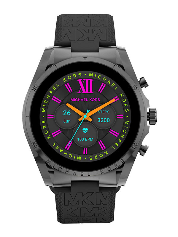 Michael Kors Bradshaw Smartwatch Gen 6 MKT5154 Grå och svart smartwatch med GPS, SpO2 och pulsmätning