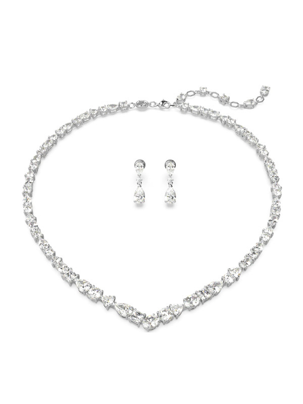 Läs mer om Swarovski Halsband och Örhängen Mesmera Gift Set - Silver