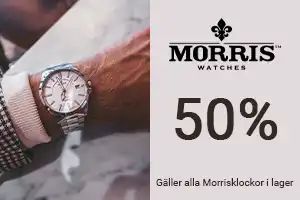 50% REA på alla klockor från Morris