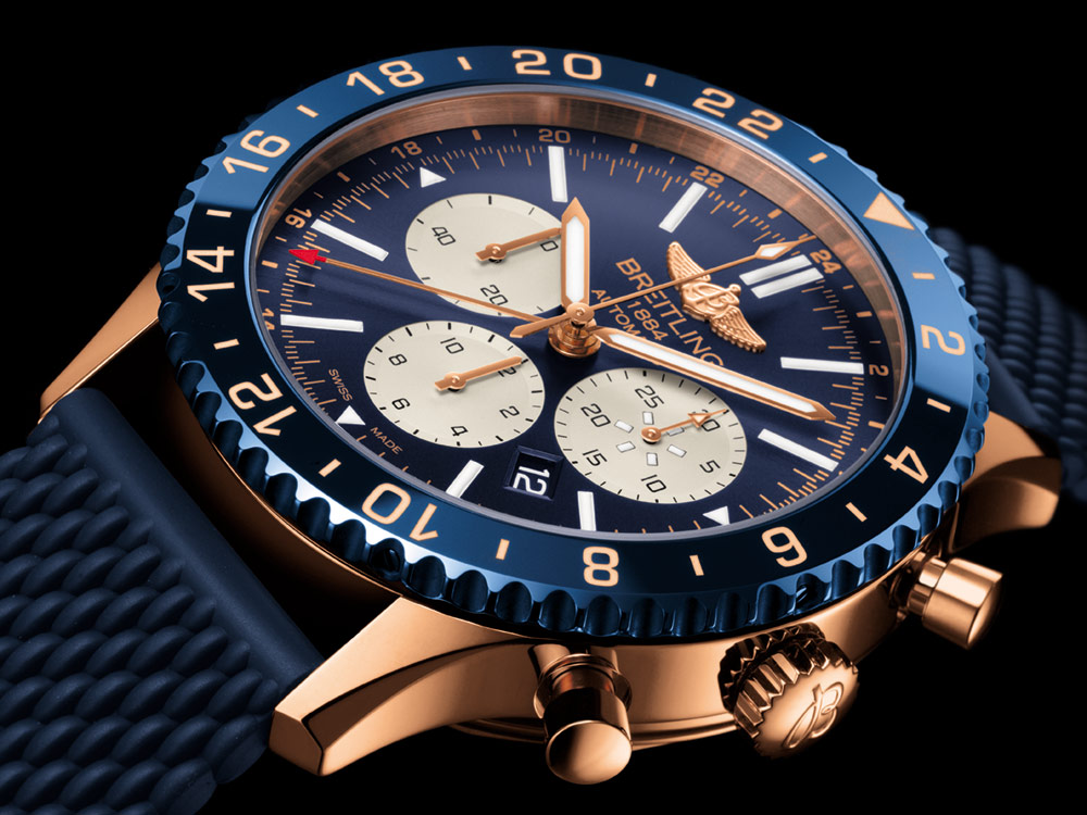 Breitling - Begagnad breitling GMT i närbild