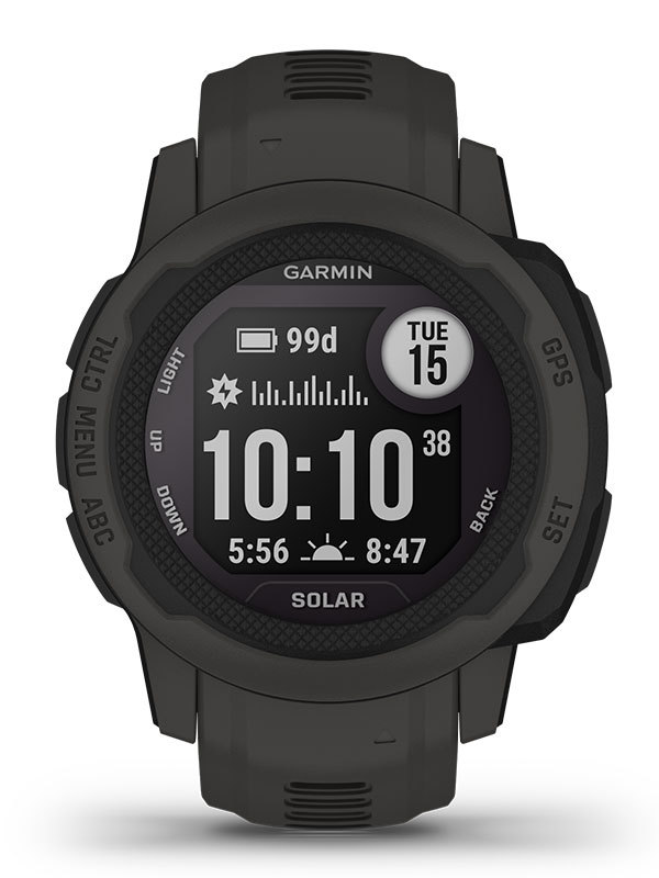 Garmin Instinct 2S Solar Graphite 010-02564-00 Robust smartwatch med GPS och pulsmätning