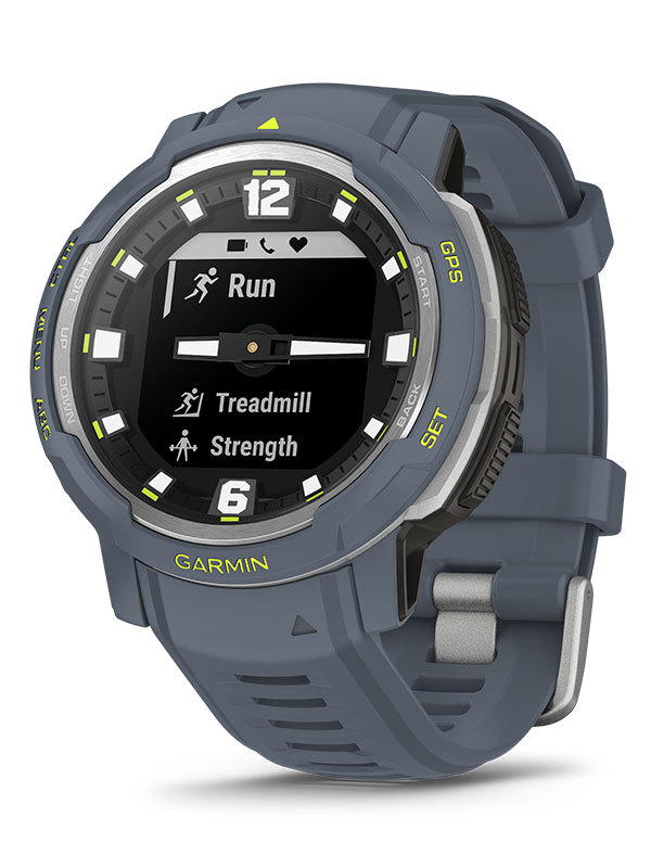 GARMIN Instinct Crossover Blå 010-02730-04 Smartwatch Hybrid smartwatch med GPS, pulsmätning och inbyggda sportappar