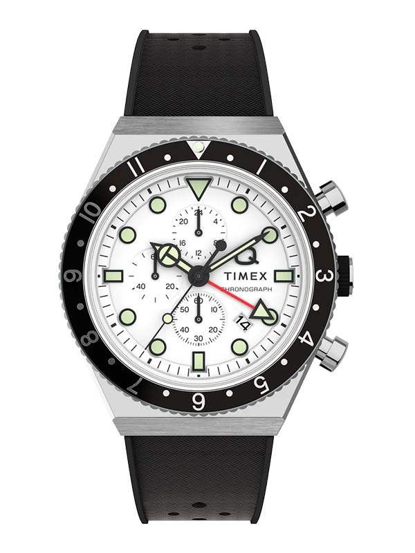 TIMEX Q Timex 3-Time Zone Chronograph 40mm