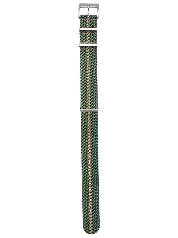 Pebro Nylon Nato Mörkgrön / Beige 20mm 2003-20
