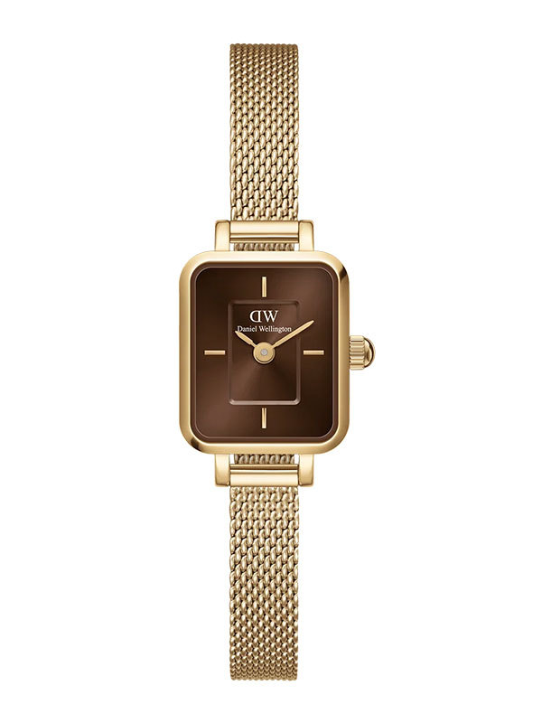 Läs mer om Daniel Wellington Quadro Mini Evergold Gold Amber