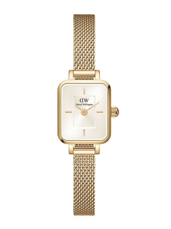 Läs mer om Daniel Wellington Quadro Mini Evergold Gold Champagne