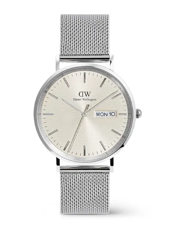 Läs mer om Daniel Wellington Classic Day Display Sterling Champagne 40mm