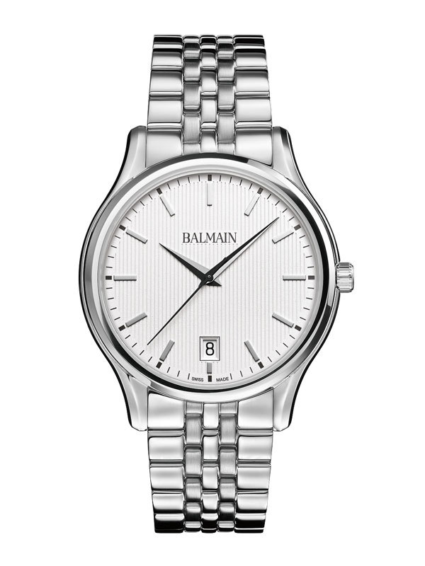 Balmain Beleganza 40mm B1341.33.26 Elegant herrklocka i rostfritt stål med urtavla i silver och datum