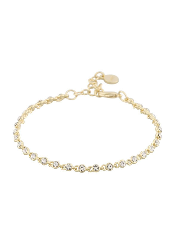 SNÖ of Sweden Armband Palma Guld 18.5cm 1247-3200251 Vackert tunt armband förgyllt med gnistrande stenar som ger den en elegant stil.