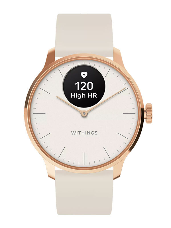 Läs mer om Withings Scanwatch Light 37mm - Rosé/Vit