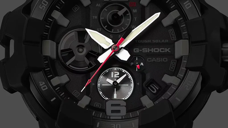 Casio G-Shock Dubbel tid: Samtidig visning av tid i två städer Huvudurtavlan och den nedsänkta urtavlan visar samtidigt tid i två städer som ligger i olika tidszoner. 