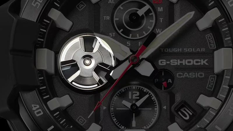 Casio G-Shock Rotary disc-indikator: Visar flera funktioner