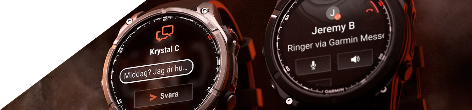 Två stycken smartwatch för herrar men textmeddelande på display